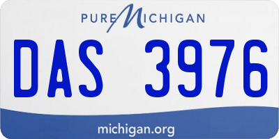 MI license plate DAS3976