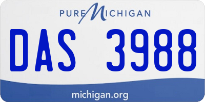MI license plate DAS3988