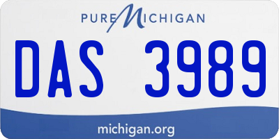MI license plate DAS3989