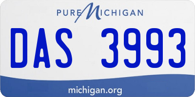 MI license plate DAS3993