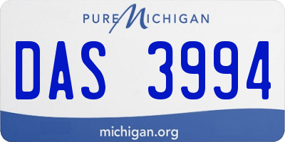 MI license plate DAS3994