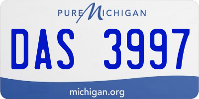 MI license plate DAS3997