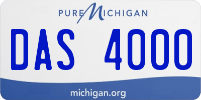 MI license plate DAS4000