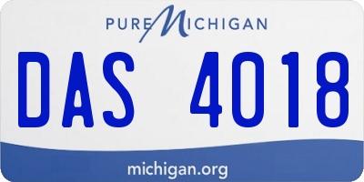 MI license plate DAS4018