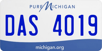 MI license plate DAS4019