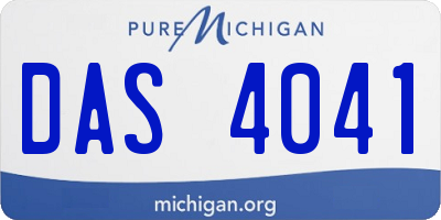 MI license plate DAS4041