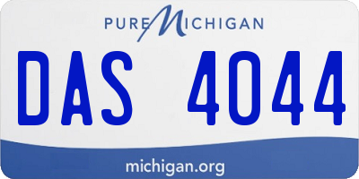 MI license plate DAS4044