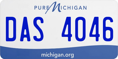 MI license plate DAS4046