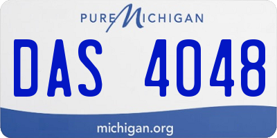 MI license plate DAS4048