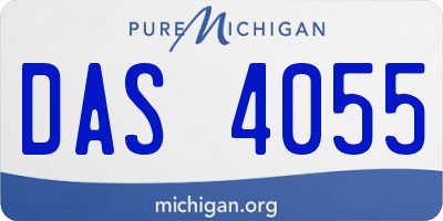 MI license plate DAS4055