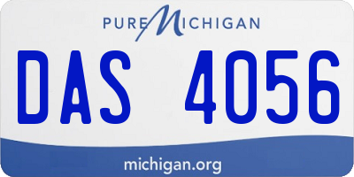 MI license plate DAS4056