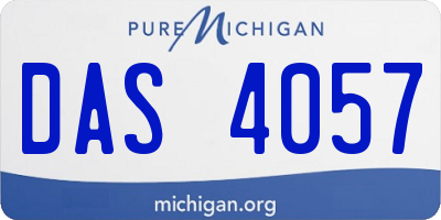 MI license plate DAS4057