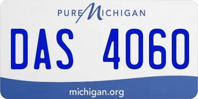 MI license plate DAS4060