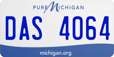 MI license plate DAS4064