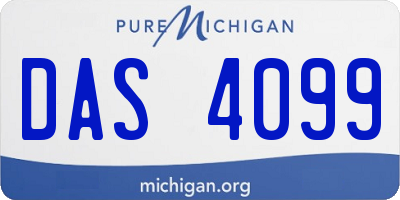 MI license plate DAS4099