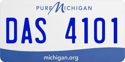 MI license plate DAS4101