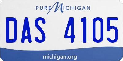MI license plate DAS4105