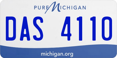 MI license plate DAS4110