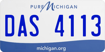 MI license plate DAS4113