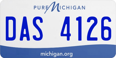 MI license plate DAS4126