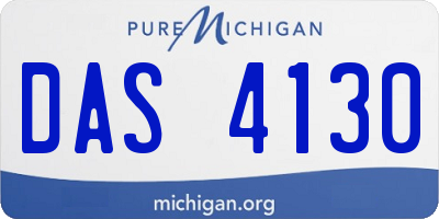 MI license plate DAS4130