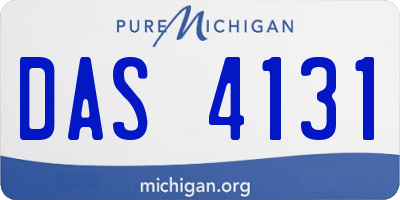 MI license plate DAS4131