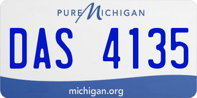 MI license plate DAS4135