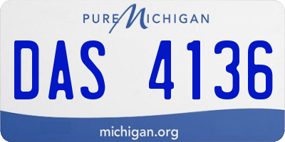 MI license plate DAS4136