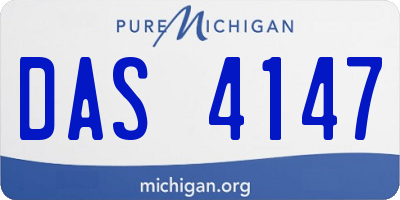 MI license plate DAS4147