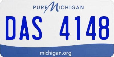 MI license plate DAS4148