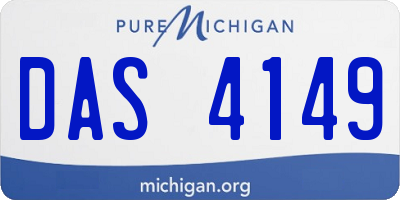MI license plate DAS4149