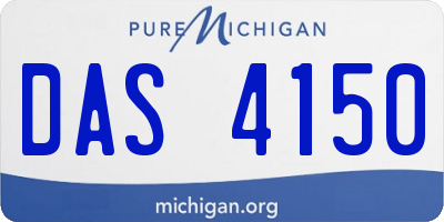 MI license plate DAS4150