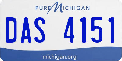 MI license plate DAS4151