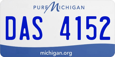 MI license plate DAS4152