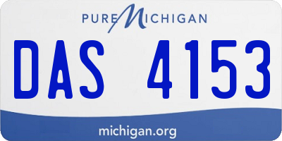 MI license plate DAS4153