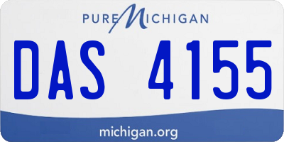 MI license plate DAS4155