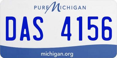 MI license plate DAS4156