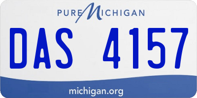 MI license plate DAS4157