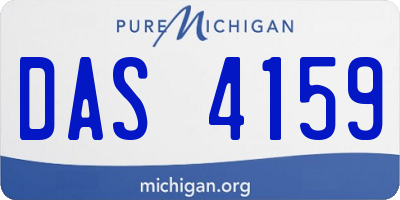 MI license plate DAS4159