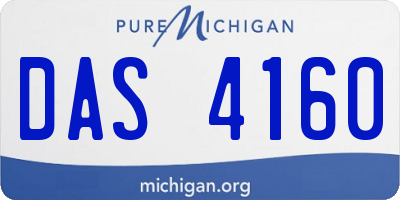 MI license plate DAS4160