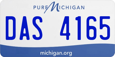 MI license plate DAS4165