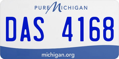 MI license plate DAS4168
