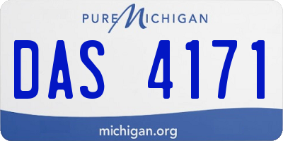 MI license plate DAS4171