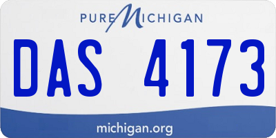 MI license plate DAS4173