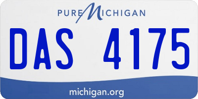 MI license plate DAS4175