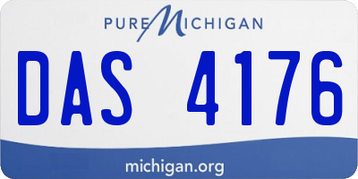 MI license plate DAS4176