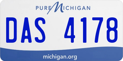 MI license plate DAS4178