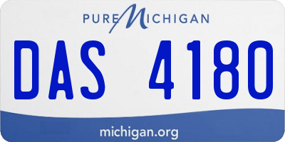 MI license plate DAS4180