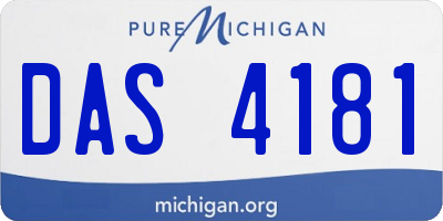 MI license plate DAS4181