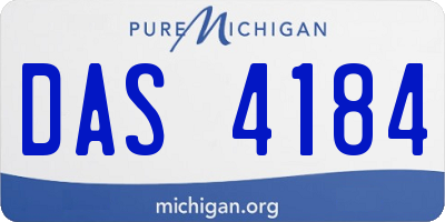 MI license plate DAS4184